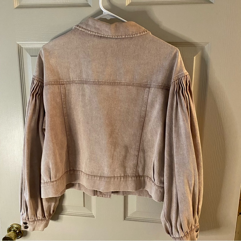 Oversized Cropped Denim Jacket - image 6